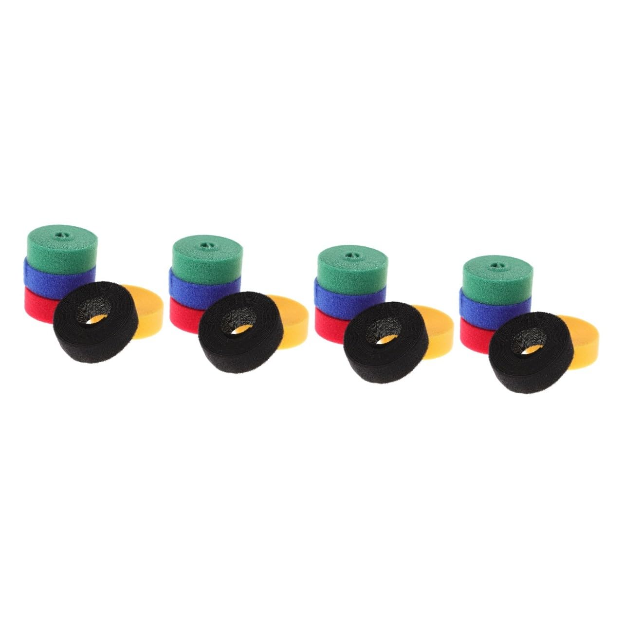 DOITOOL 4 Sätze Drahtbinderücken Tucking Belt Selbstklebend Kabelbinder Für Drinnen Lang Selbstklebender Kabelstreifen Kabel-klebeband-organizer Weiches Gummi 5 Rollen * 4
