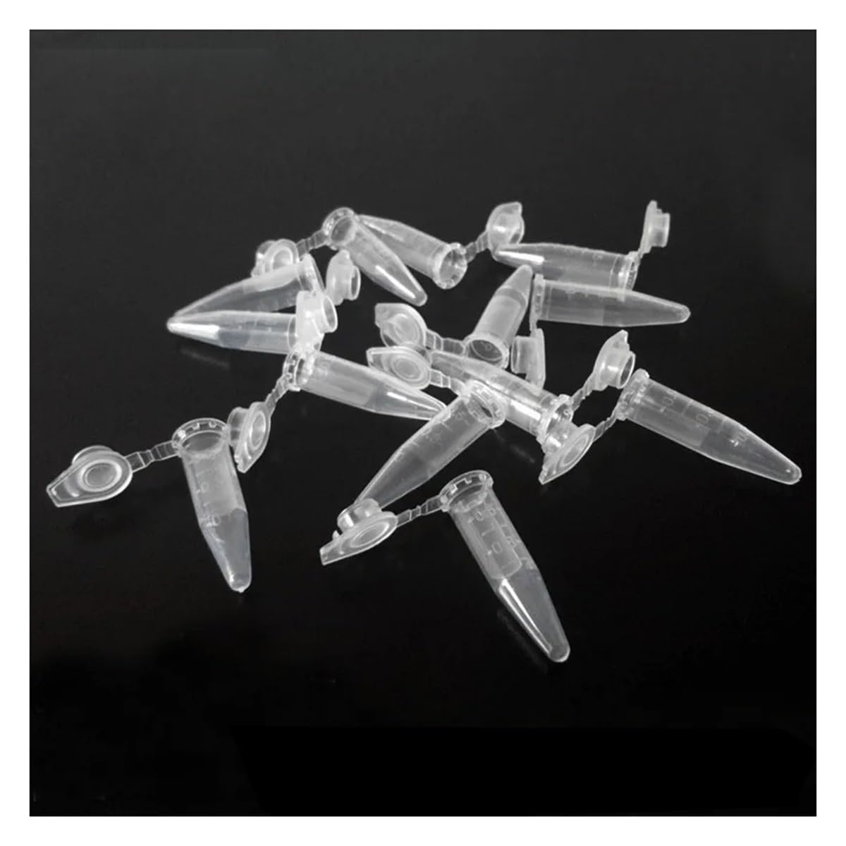 Tubes de centrifugeuse gradués 0.5 ml en plastique transparent à fermeture hermétique, x1000
