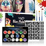 LAVABLE - No es ningún secreto que los niños pintan la cara puede ser un desastre. Por suerte, todas las 12 de estas pinturas son totalmente lavables tanto en la piel como en la ropa, sin que se requiera una limpieza áspera. Todo lo que necesitas es agua caliente y jabón.