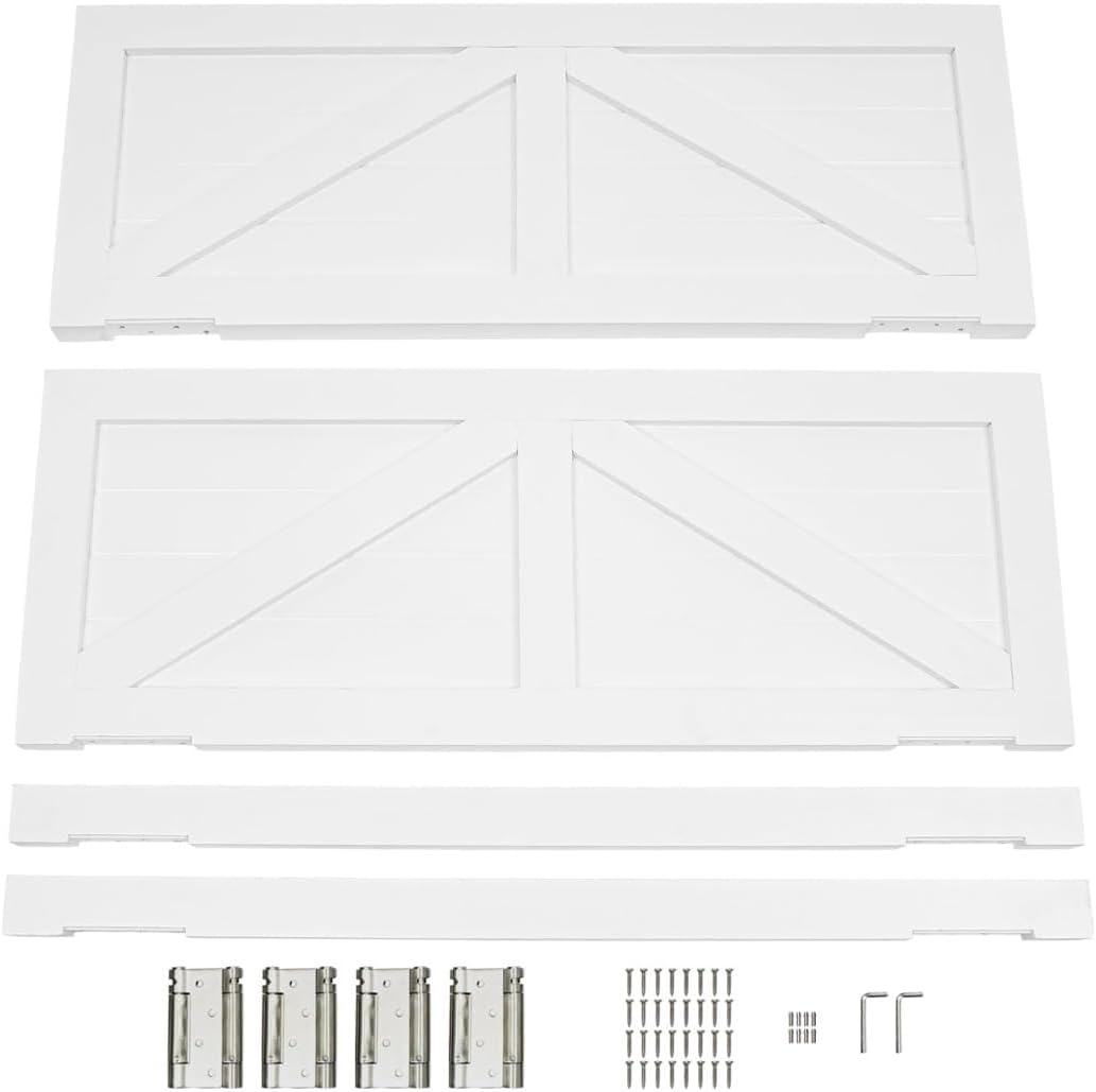 YVYKFZD Swinging Doors Cafe Door, Solid Wood Saloon Doors, Interior Double Swing Door with Metal Hinges, Auto Close(Brown,W75xH90cm(30"x36"))