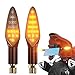 CCAUTOVIE LED Blinker Motorrad E Geprüft Universal LED Blinker Tagfahrlicht Motorrad Blinker Motorrad LED Lauflicht Bernstein E4, 2 Stück