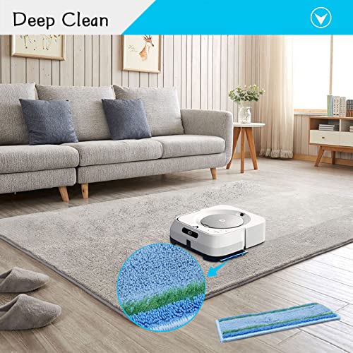Image of 12 Pack M6 Mopping Wet Pads for iRobot Braava Jet m6 (6110) (6012) (6112) (6113) Ultimate Robot Mop, Washable and Reusable Microfiber Deep Clean Wet Pads