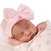 Urberry Newborn Handmade Hat, Knitted Crochet Cap for Babies (0-3 Months), Infants' Big Bow Headwrap (A)