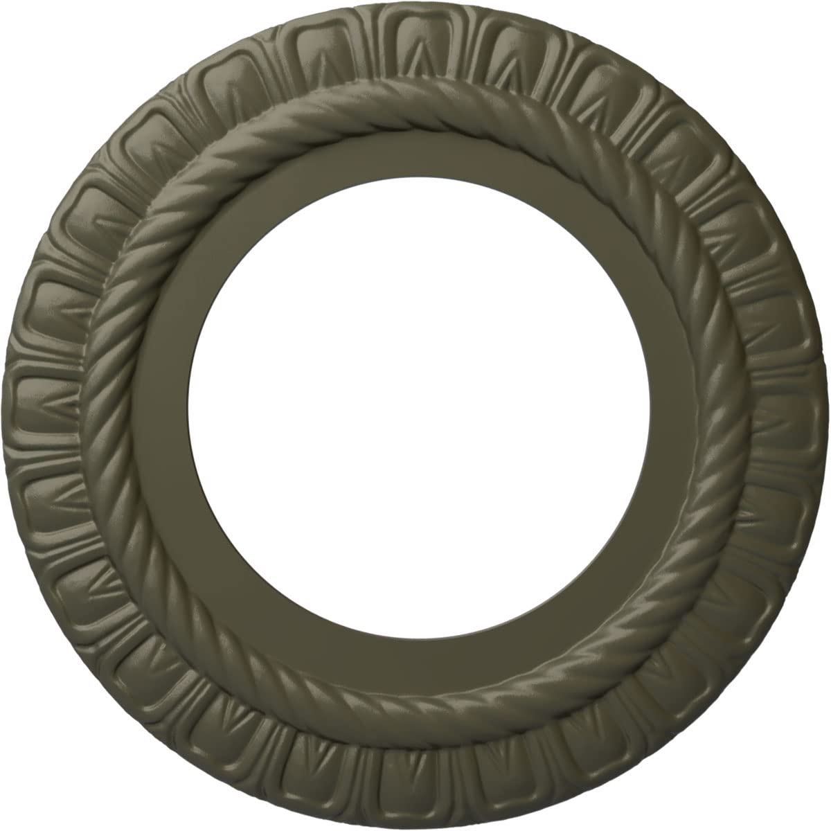 Ekena Millwork CM10CLWHF 10-5/8" x 5-3/4" x 1/2" Claremont Ceiling Medallion, Witch Hazel