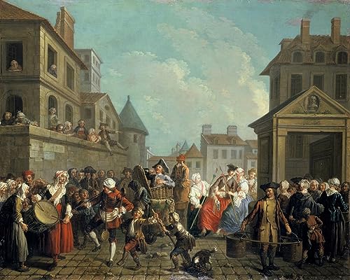 Tableau Carnaval dans les rues de Paris - Impression d'art image sur toile decoration murale