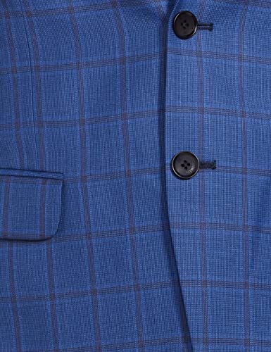 Image of Raymond Wool Blend Men's Full Sleeve Contemporary FIT Dark Blue Formal Suit