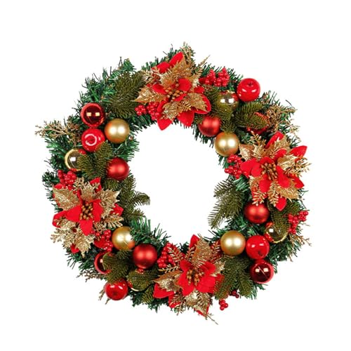Couronnes de fleurs rouges de qualité supérieure pour décorations extérieures - 2