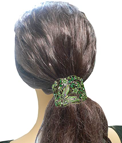 Crystal Butterfly Hair Holder Barrette Ponytail Hair Barrette For Women Girls Yy86900-4Green #TOP1