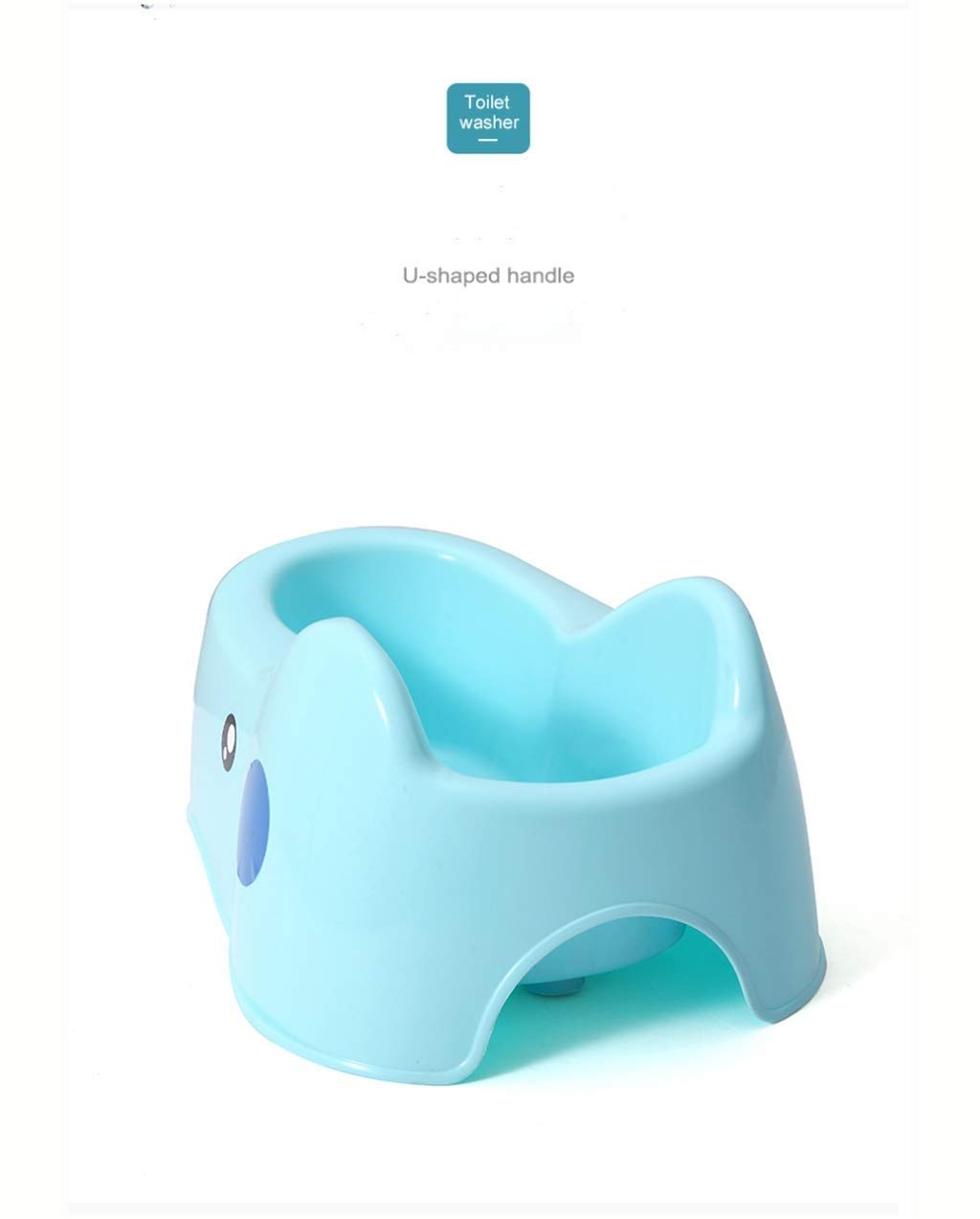 Toilettentrainer, Töpferstuhl für Jungen & Mädchen, Abnehmbarer Abfallbecher, Multifunktions-WC-Urinal Spülen Furz Artefakt, weiß (Color : Blue)