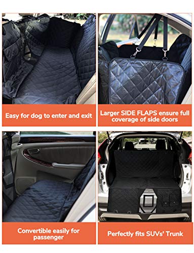 LumoLeaf Dog Car Seat Cover for Back Seat, Heavy Duty Nonslip Waterproof Dog Hammock for Car with Visible Mesh Window… - Image 5