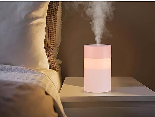 Miniatura 6 de Mini humidificador, fuente de alimentación USB, adecuado para sala de estudio, dormitorio, habitación de bebé, oficina, automóvil, con LED de 7