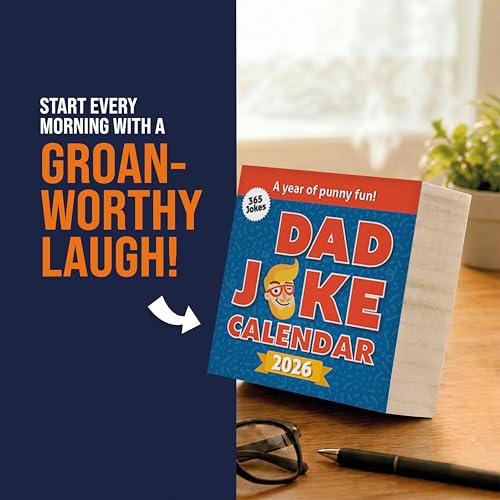 Image of Dad Joke Calendar 2026 | Page A Day Tear Off Calendar Gift For The Dad Joke Lover, Great Christmas Gift, Funny Daily Dad Jokes Desk Calendar, Stocking Stuffer Gift For Men & Women, 365 New Jokes & Puns for The New Year
