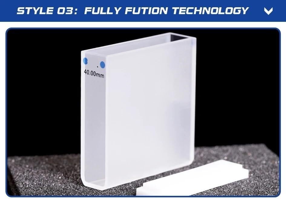 Cubeta de cuarzo estándar con tapa: 14 ml, longitud de trayectoria de 40 mm, alta transmitancia for espectrofotometría UV-Visible, 1 unidad(Fully fution)
