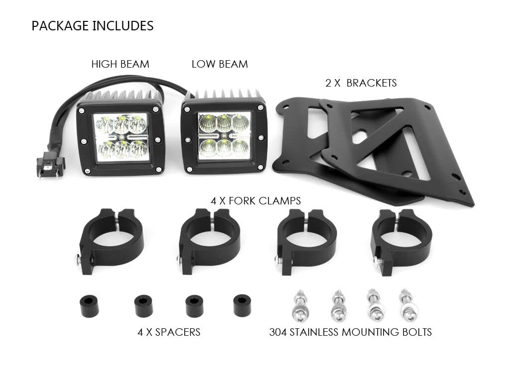 Moto LED Faro - Dual Apilados 40-41mm - Para Streetfighter Project