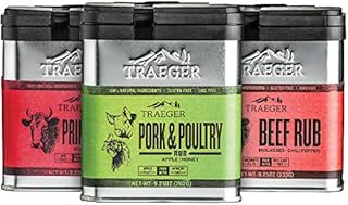 Traeger Grill Holiday Rub Bundle: Pork and Poultry Rub, Prime Rib Seasoning and BBQ Rub, and Beef Seasoning and BBQ Rub