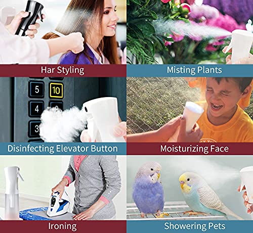 Tanshine Continuous Hair Plant Mister Spray Bottle Fine Empty Small Mist Spray Bottles Mist Sprayer Water Alcohol Cleaning Spray Mist Bottle For Curly Hair Styling Products,Plants,Barber Accessories #TOP3
