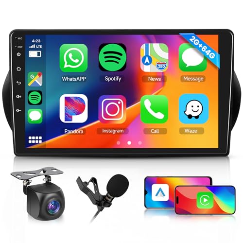 2GB 64GB Android Autoradio pour Citroen Nemo/Peugeot Bipper/Fiat Fiorino Qubo 2008-2017 Radio avec Carplay Android Auto, Hodozzy Écran Tactile 10,1 Pouces...