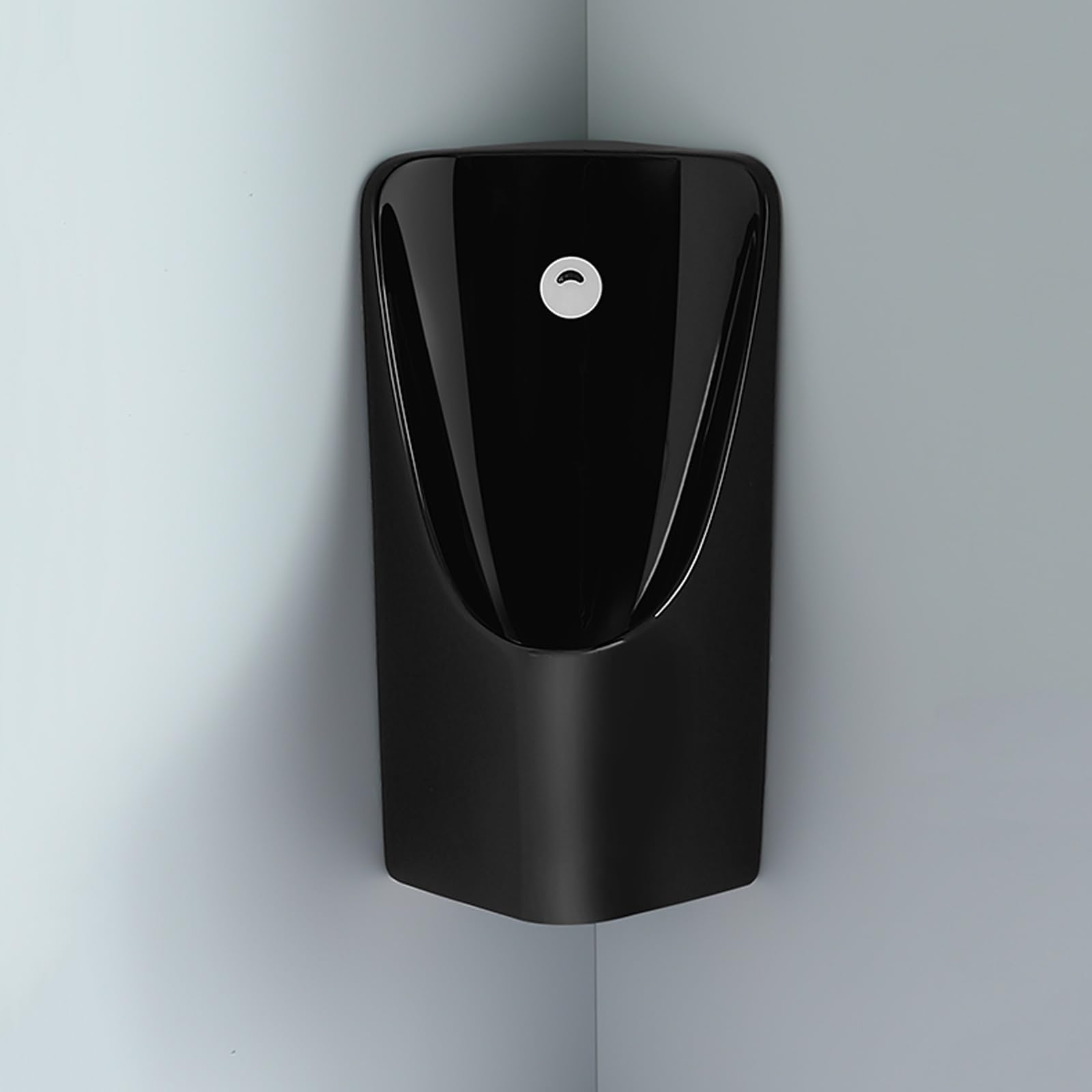 Urinarios de pared cerámicos con sensor inteligente automático de esquina color negro