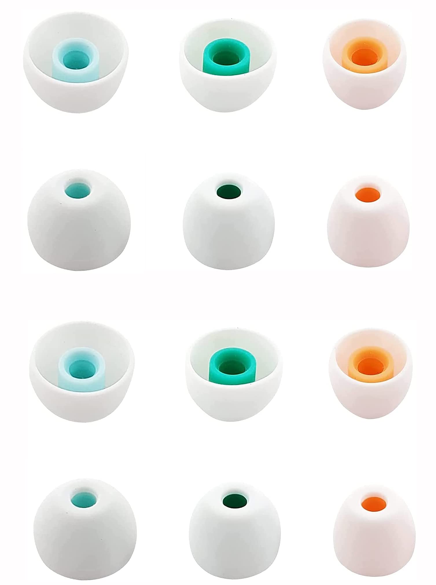 ALXCD Eartips Compatible with Sony In-Ear Headset, S/M/L 6 Pairs Soft Silicone Ear Tips, Compatible with SONY In-Ear Headphones MDR-XB50AP WF-1000XM3 XBA-H1 WF-XB700 WF-SP800N, etc. 6 Pairs, SML White