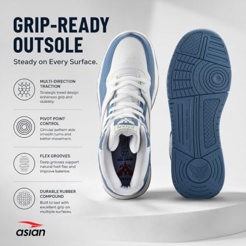 Image of ASIAN Mojo-54 Men's High-Top Sneakers | Stylish High Neck Casual Shoes with Cushioned Comfort, Durable Build & Grip Sole