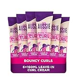 Aussie Work That Curl Defining Curl Cream | For Dry Curly & Wavy Hair | Jojoba Oil, Coconut Oil & Macadamia Nut Oil | Cruelty Free Vegan Formula | Multi-Tasking Curling Cream (Pack of 6 x 160ml)