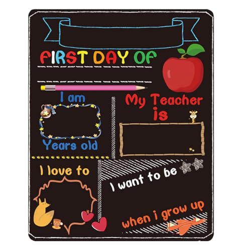 NUOBESTY First Day of School Board - My First Day of School Chalkboard