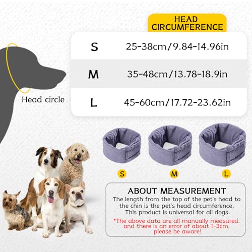 YHZNAGEM Hundehals und Ohrenwärmer für Hunde, Ohrenschutz Hund , Gehörschutz Hund, Hundestirnband für Angstlinderung , Gehörschutz-Ohrenschützer , Einstellbare Multifunktionale (Lila, S)