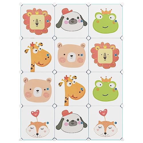 Vidaxl Scaffale Portaoggetti Per Bambini Con 12 Cubi Verdi In Pp - 5