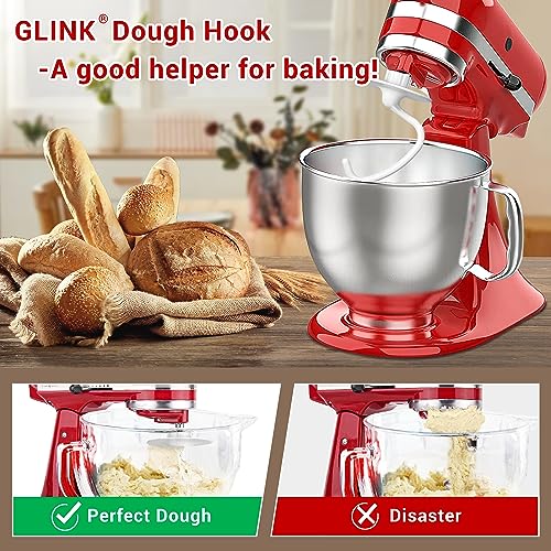 Image of K45DH Dough Hook for KitchenAid 4.5 /5 Quart Tilt-Head Stand Mixers, K45DH Bread Pizza Dough Hook Replacement for KitchenAid Stand Mixers, White