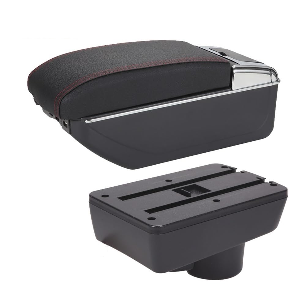 Aierdeyp B1 Black Red 7Usb Car Armrest Box For Opel For Corsa F 2019-2026