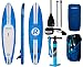 iRocker Paddle Boards Inflatable 10’ 6” Thick SUP Package (Blue + Leash)