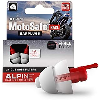 Alpine MotoSafe Race Reusable Ear Plugs – Motorcycle Ear Plugs – Noise Reduction