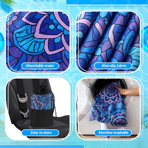 Image of Hahafelt 2 Pack Car Seat Towel Cover with Storage Bag, Mandala