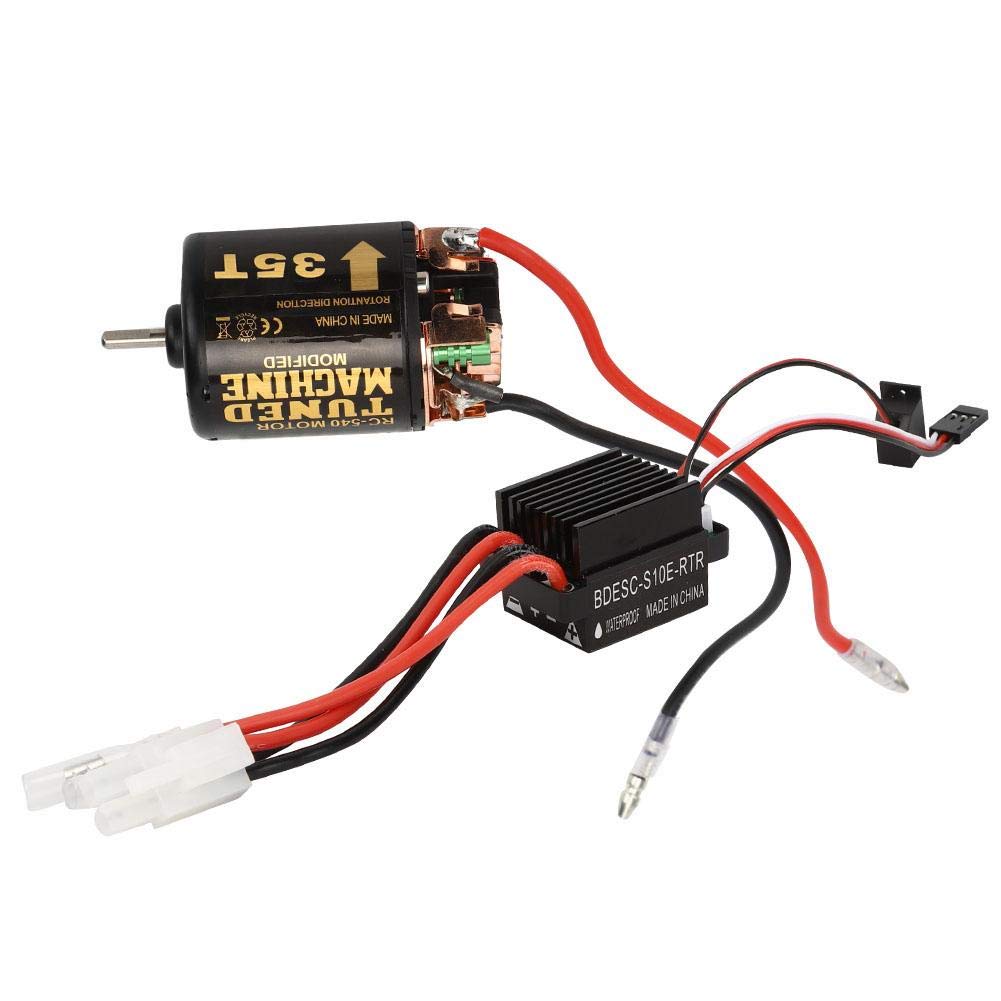 Tbest Motore RC, Motore RC 540 Motore a Spazzola con Spazzola 320A ESC Accessori RC Parti universali(35T) Accessori per modellini di Auto Accessori per Modelli di Auto