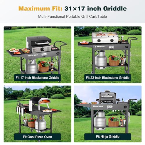 3 in 1 Carretilla plegable y mesa para parrilla al aire libre, Blackstone Griddle Stand miniatura 6
