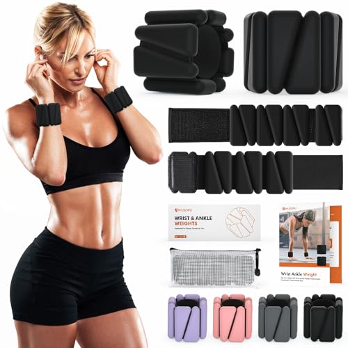 Image of Wrist Weights, Ankle Weights for Women Men, Adjustable Wrist Weighted Bracelet for Home Gym Workout, Running, Yoga, Exercise, Strength Training