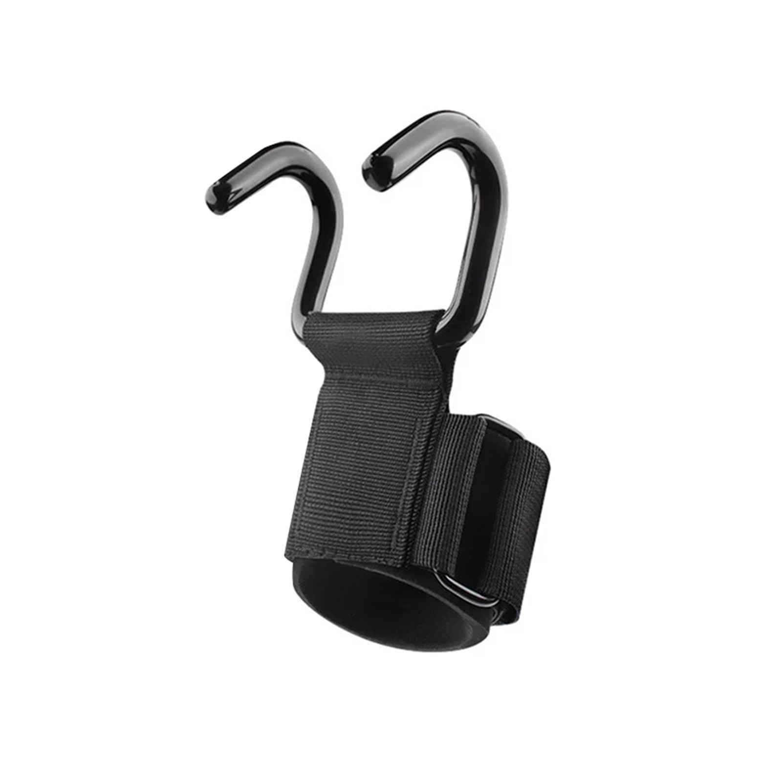 Gym Straps 1pc Non-Slip Weight Lifting HooksWeightlifting Deadlift Chin Pull Up And Exercise Fitness Hook Training(Black 1)
