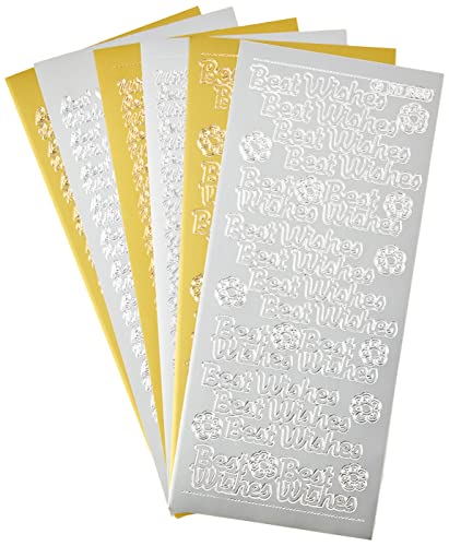 Peel Off Stickers Lot de 12 feuilles d'autocollants CPD 1026 de grande qualité pour vous et vos meilleurs vœux, multicolores, taille unique Cover