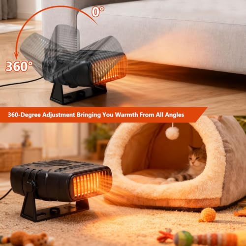 Solar Heater For Chicken Coop,30W Solar Panel Greenhouse Heater Kit Overheating Protection Solars Powered Heaters Warm Air Blower Small Greenhouse Heaters For Car Chicken Kitten Puppy Pets - 4