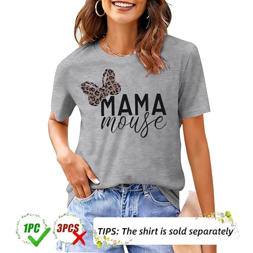 Image of Mommy and Me Matching Shirt Outfit Mama Mini Leopard Love Heart Tshirt Mom Daughter Family Matching Set Clothes