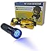 Compact and Bright LED UV Blacklight Flashlight - Pet Urine Detector Kit - Free Safety Glasses, Batteries, and User Guide Included