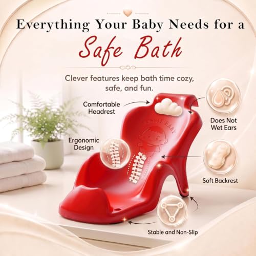 Image of StarAndDaisy Baby Bather Bath Chair for Newborns, 0-12 Months, Non-Slip & Comfortable Baby Bath Seat