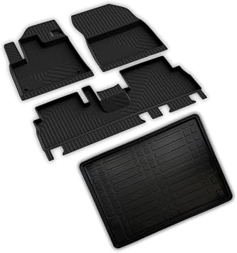 ferrous autoaccessories Peugeot Rifter ile Uyumlu 4D Paspas ve 3D Bagaj Havuzu 2019 ve  st