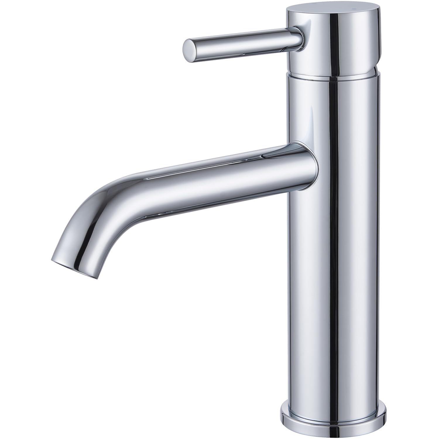 Wasserhahn Bad Waschtischarmatur, Waschbecken Armaturen, Armatur Badezimmer Einhebelmischer Mischbatterie mit Auslauf Höhe 95 mm, Kaltes & Heißes Wasser, Chrom
