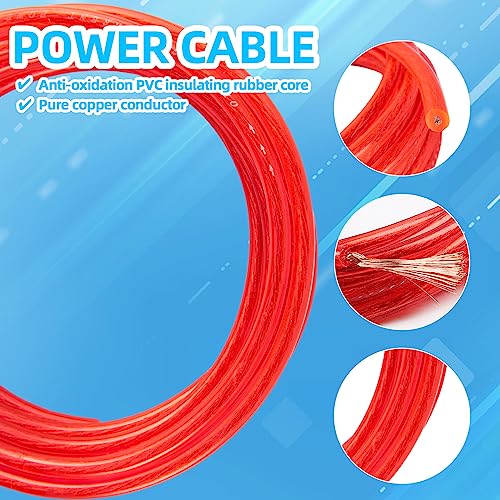 Zestaw kabli do wzmacniacza samochodowego, 8 GA, wzmacniacz samochodowy, kabel wzmacniacza mocy 1500 W, kabel audio do samochodu, zestaw instalacyjny, wzmacniacz mocy kabla