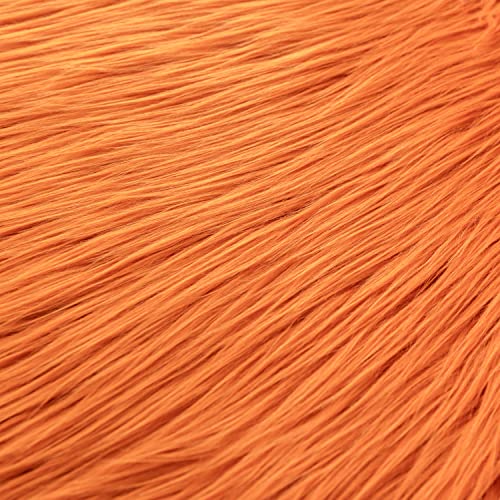 Qidkeo Faux Fur Fabric for Crafts, Gnomes, Animal Costumes, Cushions, Decorations Orange 10x10in