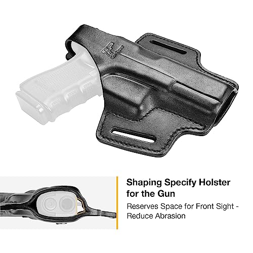 Thumb Break Holster For Glock 17 19 19X 22 23 31 32 45. Owb Full Grain Leather Holster, Outside Waistband Carry - Right Handed. Handmade/Protection… #TOP4