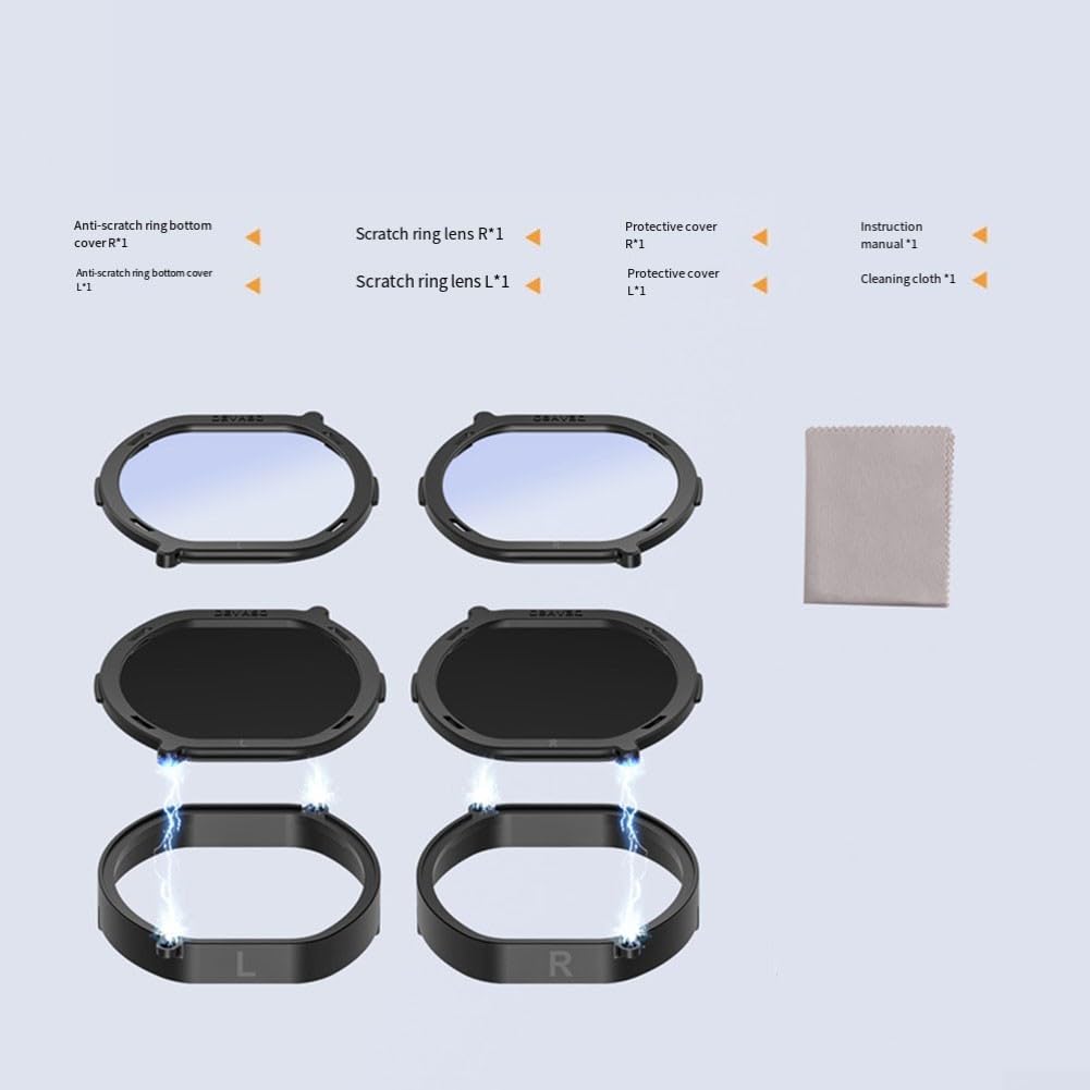 Lentilles VR pour PS VR2 avec cadre de protection magnétique anti-lumière bleue pour PlayStation VR 2 Démontage rapide Ajustement personnalisé
