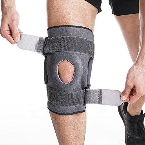 Rodillera ortopédica de neopreno Correa de soporte de rodilla ajustable con protector de almohadilla de rótula de silicona for rodilleras de protección contra el dolor en las articulaciones ( Color :