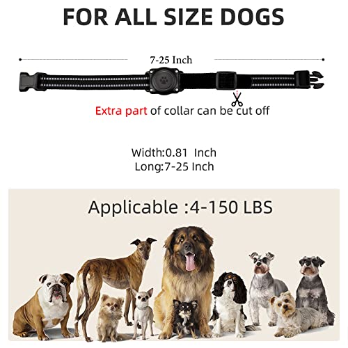 Airtag Dog Collar, 100% Waterproof Integrated Apple Air Tag Dog Collars, Reflective Gps Dog Collar With Hard Pc Airtag Holder Case For Small Medium Large Dogs (Black) #TOP5